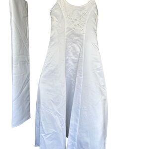 Girls White Formal Spaghetti Strap Wedding Gown
